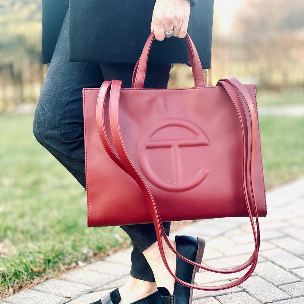 TELFAR Medium Shopper in Oxblood - Authentic